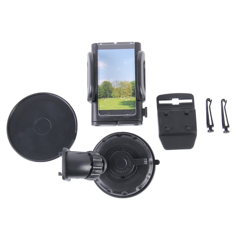 SHUNWEI SD-1121G Car Phone Multi-functional Mount Holder, Windshield / Dashboard Universal Car Mobile Phone Cradle, For iPhone, Galaxy, Huawei, Xiaomi, Sony, LG, HTC, Google and other iOS / Android Smartphones