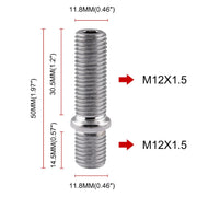 20 PCS 5cm Universal Car Modification Extended Wheels Stud Conversion M12x1.5 to M12x1.5 Screw Adapter LN032 LN033 LN044