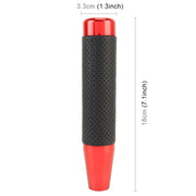 Metal Leather Long Column Car Shift Knob, Size: 18x3.3cm (Red)