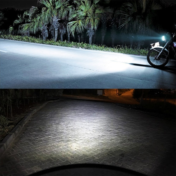 Motorcycle Headlights 750LM 6000K White H6M/P15D 40W 8-LED Bulbs, DC 12-24V
