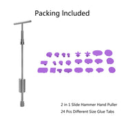 Auto Repair Body Tool Kit PDR Dent Paintless Repair Tools Dent Puller Slide Hammer Reverse Hammer Aluminum Suction Cups for Dent