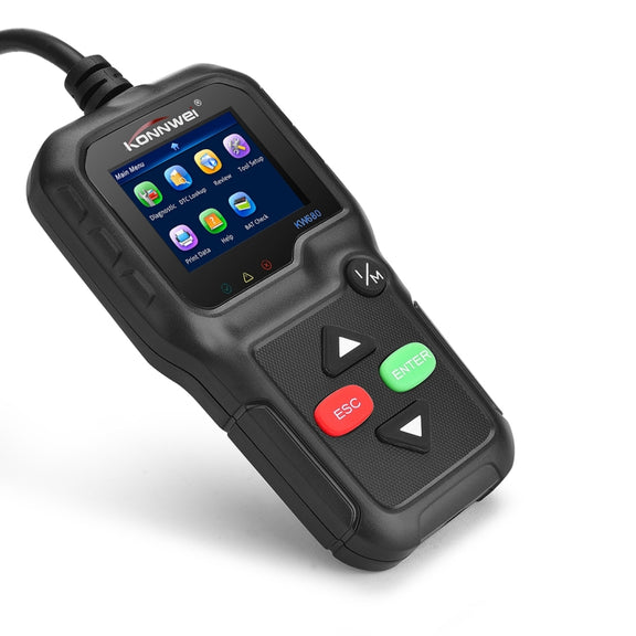 KONNWEI KW680 Mini OBDII Car Auto Diagnostic Scan Tools  Auto Scan Adapter Scan Tool (Can Detect Battery and Voltage, Only Detect 12V Gasoline Car)(Black)