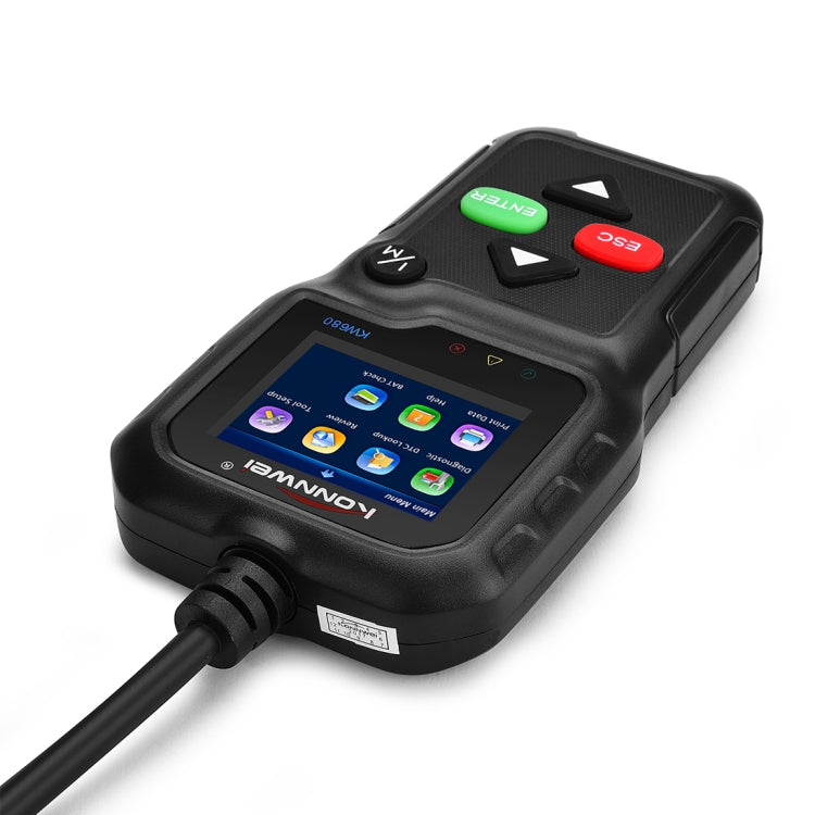 KONNWEI KW680 Mini OBDII Car Auto Diagnostic Scan Tools  Auto Scan Adapter Scan Tool (Can Detect Battery and Voltage, Only Detect 12V Gasoline Car)(Black)