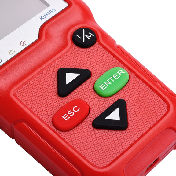KONNWEI KW680 Mini OBDII Car Auto Diagnostic Scan Tools  Auto Scan Adapter Scan Tool (Can Detect Battery and Voltage, Only Detect 12V Gasoline Car)(Red)