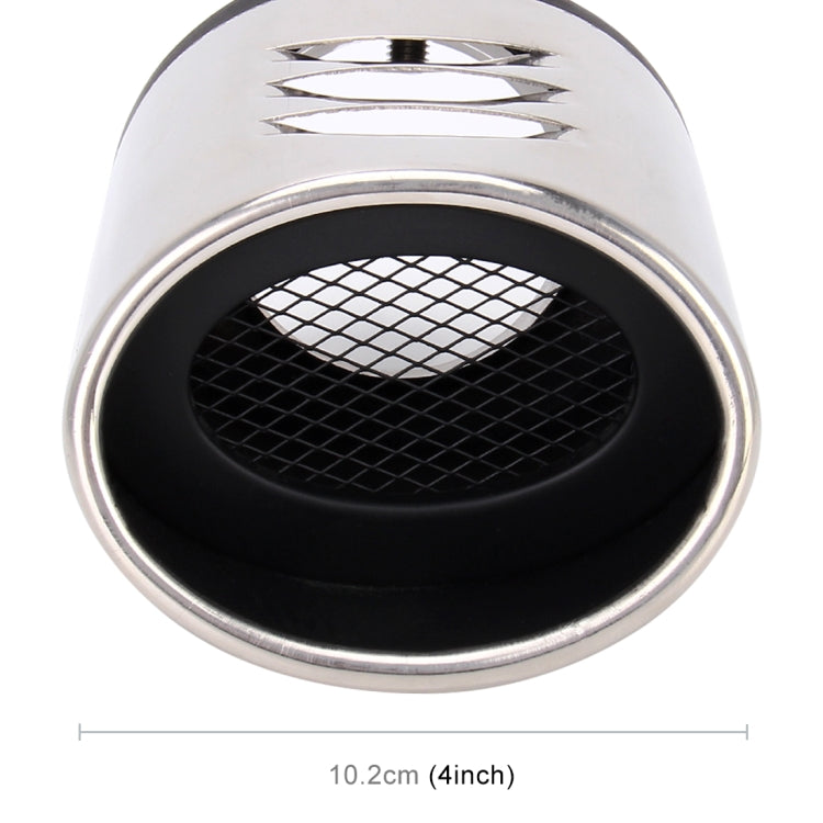 Universal Car Styling Stainless Steel Curved Bolt-on Exhaust Tail Muffler Tip Pipe with Mesh(Black)