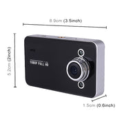 K6000 2.3 inch 140 Degrees Wide Angle Full HD 720P Video Car DVR, Support TF Card (32GB Max) / Motion Detection, with 2 Night Vision Fill Lights