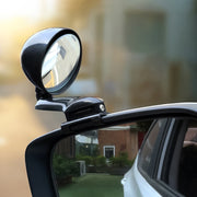 3R-094 Auxiliary Rear View Mirror Car Adjustable Blind Spot Mirror Wide Angle Auxiliary Rear View Side Mirror for Left Mirror(Black)