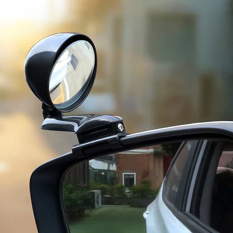 3R-094 Auxiliary Rear View Mirror Car Adjustable Blind Spot Mirror Wide Angle Auxiliary Rear View Side Mirror for Left Mirror(Black)