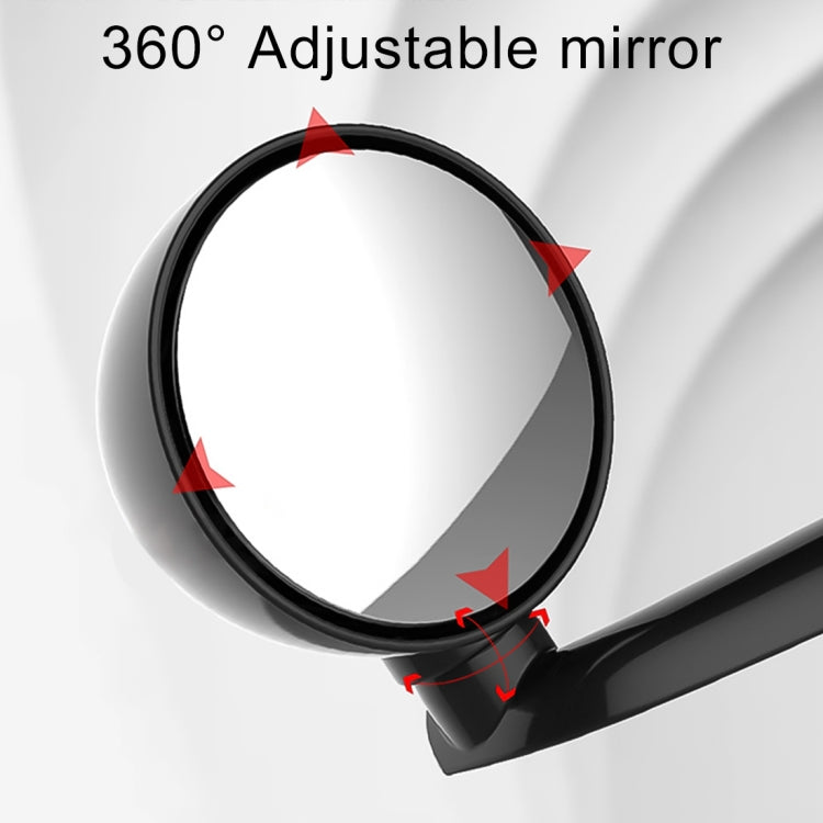3R-094 Auxiliary Rear View Mirror Car Adjustable Blind Spot Mirror Wide Angle Auxiliary Rear View Side Mirror for Left Mirror(Black)