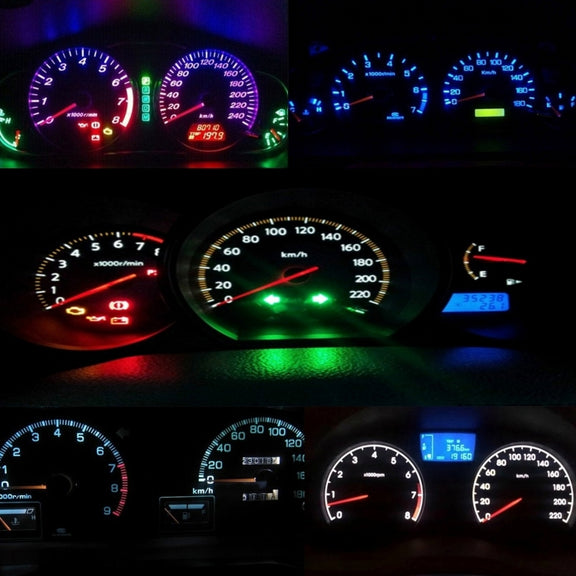 10 PCS 2W T3 Wedge Instrument Panel LED Light Dashboard Gauge Cluster Indicator Lamp Bulb(Ice Blue Light)