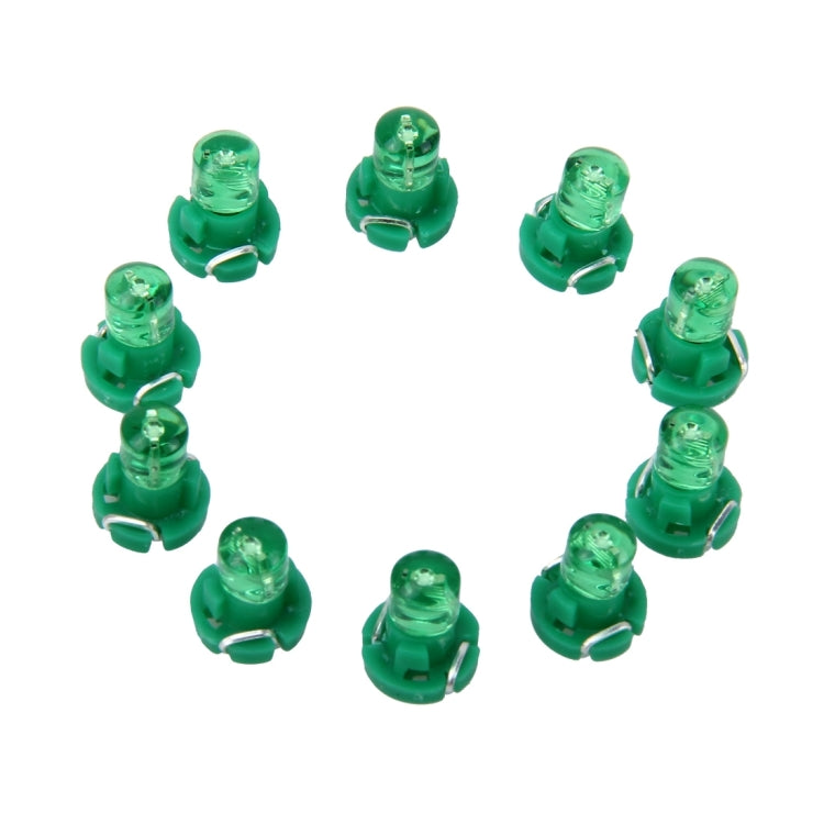 10PCS 2W T3 Wedge Instrument Panel LED Light Dashboard Gauge Cluster Indicator Lamp Bulb(Green Light)