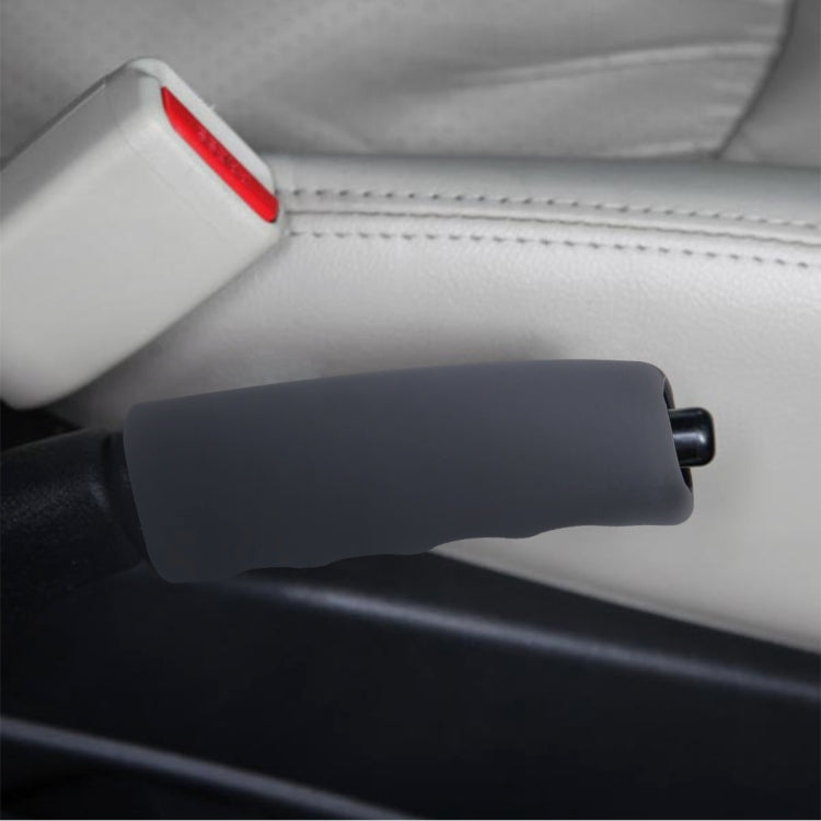Rubber Car Hand Brake Cover Shift Knob Gear Stick Cushion Cover Car Accessory Interior Decoration Pad(Grey)