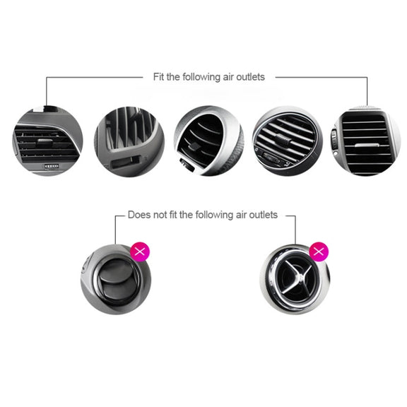 Big Eyes Pattern Gravity Cartoon Air Vent Car Mount Phone Holder(Black)