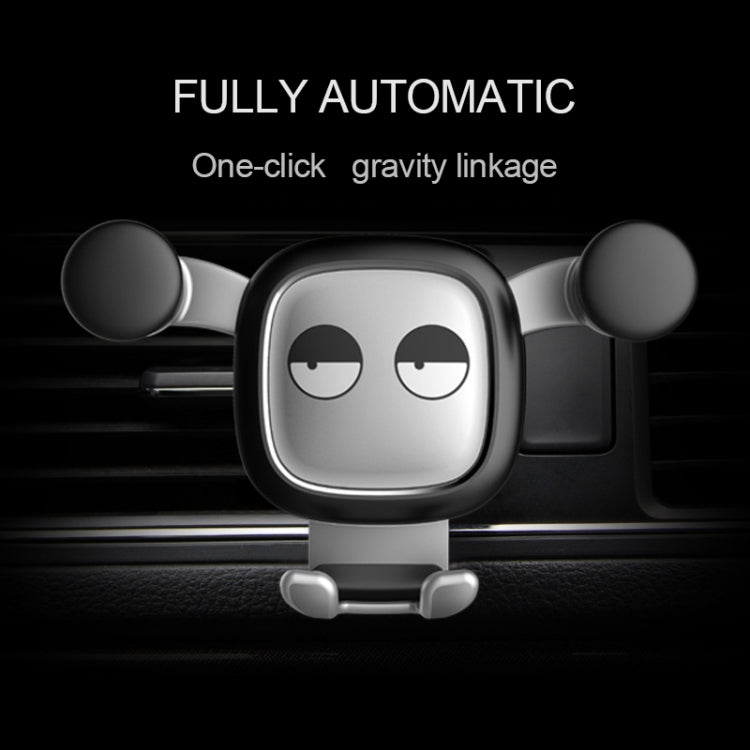 Big Eyes Pattern Gravity Cartoon Air Vent Car Mount Phone Holder(Black)
