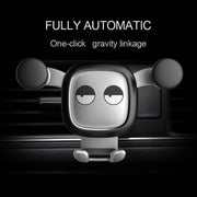 Big Eyes Pattern Gravity Cartoon Air Vent Car Mount Phone Holder(Black)