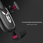 Big Eyes Pattern Gravity Cartoon Air Vent Car Mount Phone Holder(Black)
