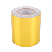 5m Exhaust Wrap Auto Motor Exhaust Heat Shield Aluminum Foil Paper Heat Resistant Wrap(Gold)
