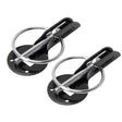 A Pair Universal Automobile Engine Cover Lock Carbon Fiber Hood Lock Car Modification Cover Lock Pull-type Engine Cover Lock Mount Bonnet Hood Pins Lock for Car Modification(Black) - Locks & Hasps by PMC TechLife | Online Shopping South Africa | PMC TechLife