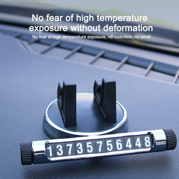 Multi-function Car Instrument Panel Mobile Phone Holder Temporary Parking Card(Gold)
