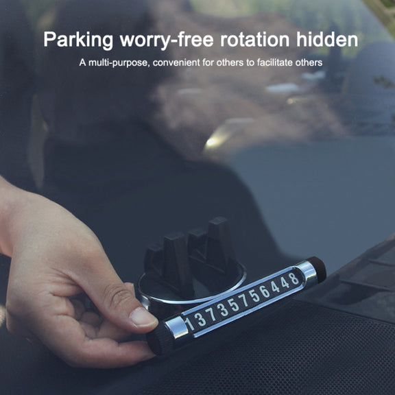 Multi-function Car Instrument Panel Mobile Phone Holder Temporary Parking Card(Blue)
