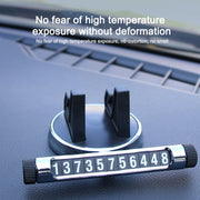 Multi-function Car Instrument Panel Mobile Phone Holder Temporary Parking Card(Silver)