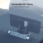 Multi-function Car Instrument Panel Mobile Phone Holder Temporary Parking Card(Silver)