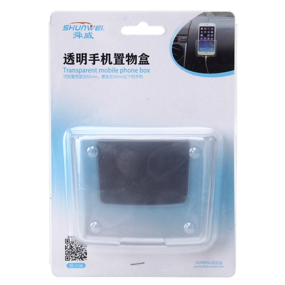SHUNWEI Car Storage Bag Car Storage Box Bonded Phone Holder Transparent Mobile Phone Box