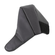 Universal Nonslip Breathable Genuine Leather Car Gear Shift Knob Cover(Black)