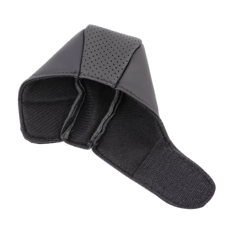 Universal Nonslip Breathable Genuine Leather Car Gear Shift Knob Cover(Black)