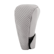 Universal Nonslip Breathable Genuine Leather Car Gear Shift Knob Cover(Grey)