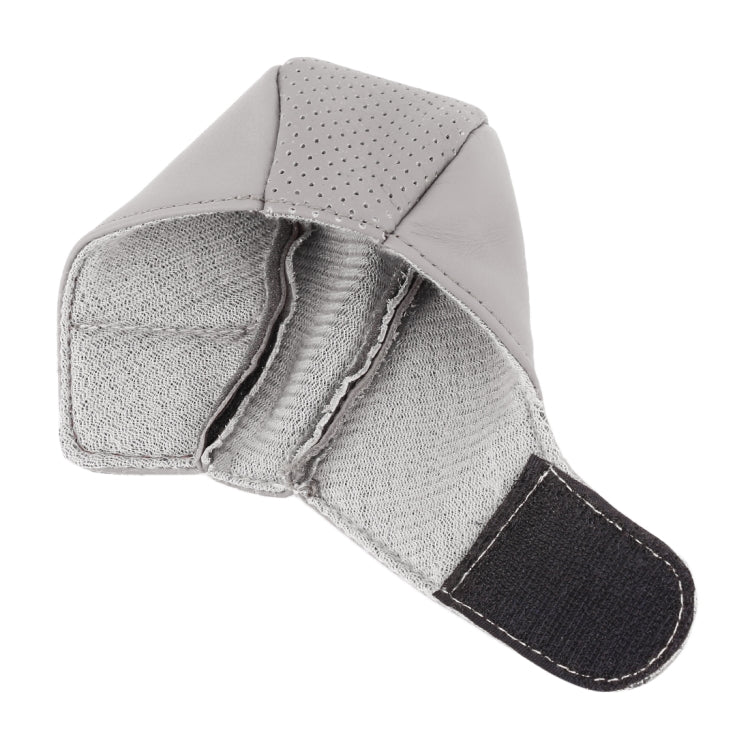 Universal Nonslip Breathable Genuine Leather Car Gear Shift Knob Cover(Grey)