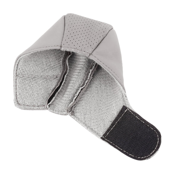 Universal Nonslip Breathable Genuine Leather Car Gear Shift Knob Cover(Grey)