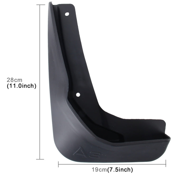 4 PCS Car Auto Semi-Rigid PVC Splash Flaps Mudguards Fender Guard for Audi A3 Sedan 2014