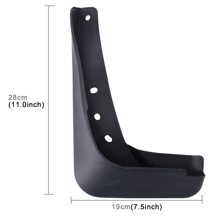 4 PCS Car Auto Semi-Rigid PVC Splash Flaps Mudguards Fender Guard for Audi A3 Sedan 2014