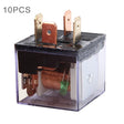 10 PCS JD-1912 80 AMP 12V Waterproof Car Auto Four Plugs Relay with Warning Light - Relays by PMC TechLife | Online Shopping South Africa | PMC TechLife