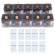 10 PCS JD-1912 80 AMP 12V Water-resistant Car Auto Four Plugs Relay with Warning Light
