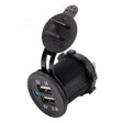 Car Motorcycle ABS Dual Port Charger - DIY Modified Charger by PMC TechLife | Online Shopping South Africa | PMC TechLife