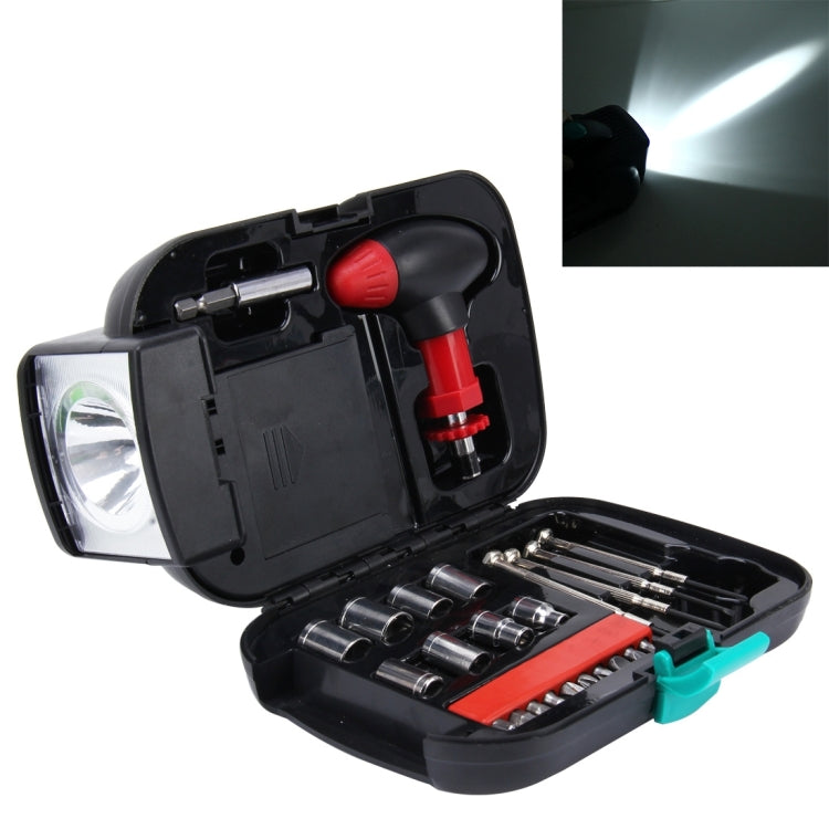 24 PCS Portable Flashlight Tool Box Set
