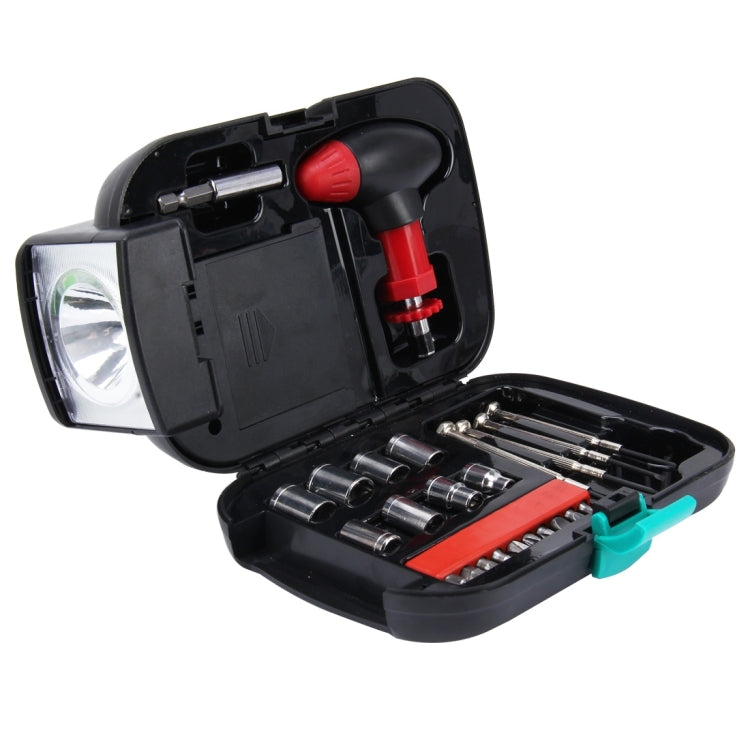 24 PCS Portable Flashlight Tool Box Set
