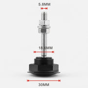 Car Mini Stainless Steel Quick-pins Push Button Billet Hood Pins Lock Clip Kit (Black)