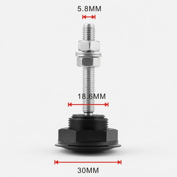 Car Mini Stainless Steel Quick-pins Push Button Billet Hood Pins Lock Clip Kit (Black)