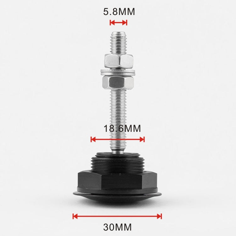 Car Mini Stainless Steel Quick-pins Push Button Billet Hood Pins Lock Clip Kit (Black)