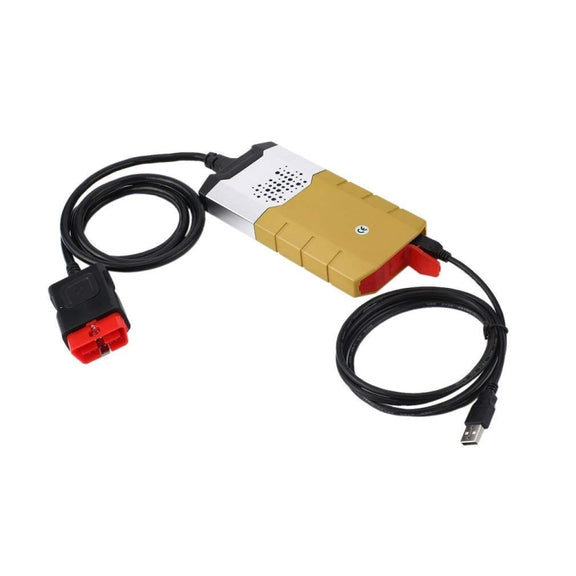Autocom CDP Professional Auto CDP for Autocom Diagnostic Car Cables OBD2 Diagnostic Tool Delphi DS150E with BT(Gold)