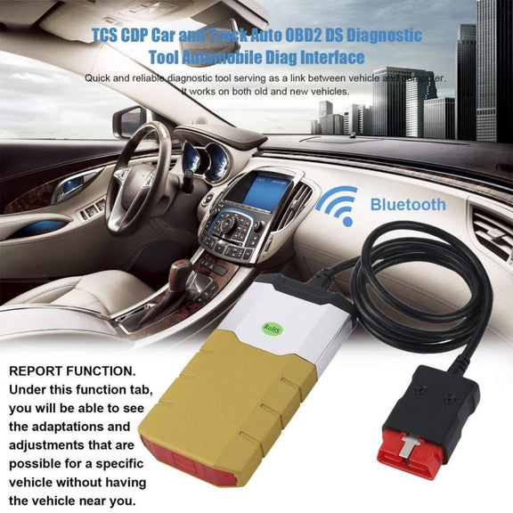 Autocom CDP Professional Auto CDP for Autocom Diagnostic Car Cables OBD2 Diagnostic Tool Delphi DS150E with BT(Gold)
