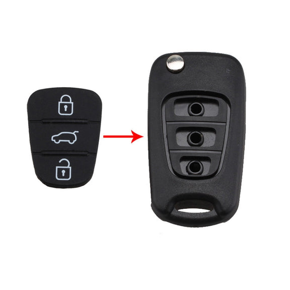 Replacement 3 Buttons Silicone Pad for Hyundai / Kia Car Key Shell, without Battery