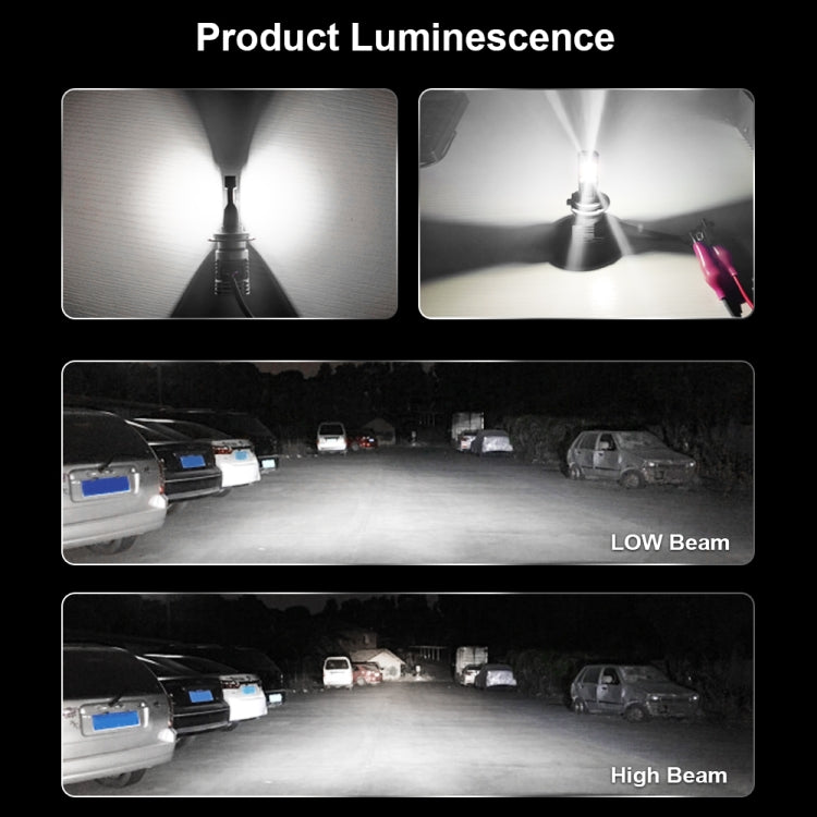 2 PCS M3 H8 / H9 / H11 DC9-32V / 17W / 6500K / 2000LM IP68 Car LED Headlight Lamps(Cool White)