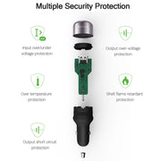 Original Huawei CP31 18W Max Dual USB Port Fast Charging Car Charger (Grey)