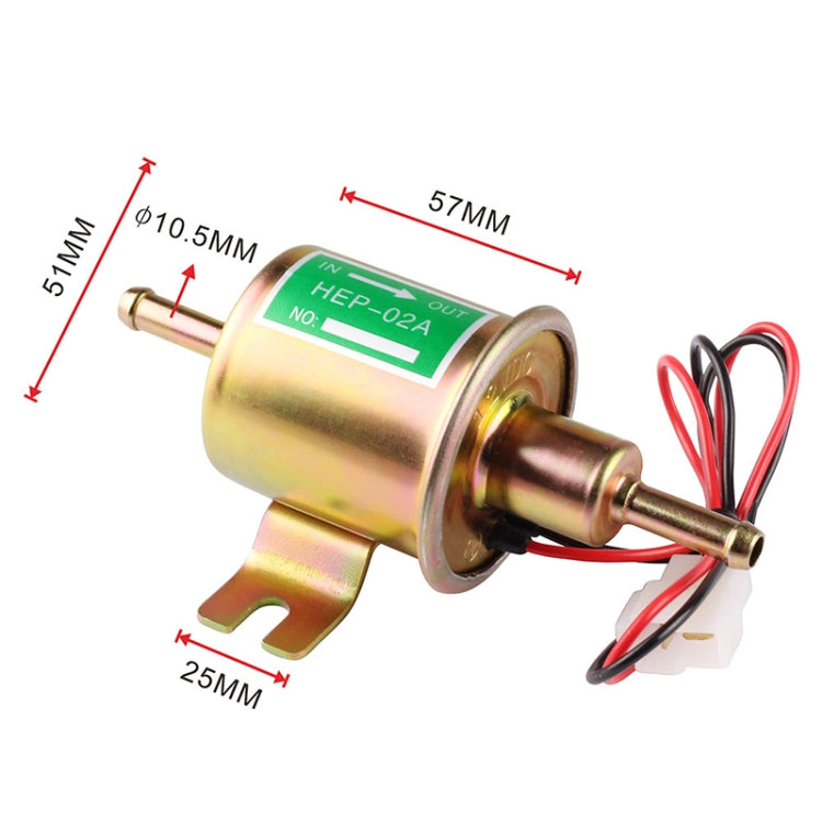 HEP-02A Universal Car 24V Fuel Pump Inline Low Pressure Electric Fuel Pump (Silver)