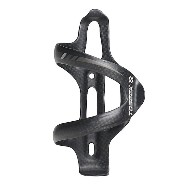 TOSEEK Matte Full Carbon Fiber Road Bicycle Water Bottle Holder (Grey)