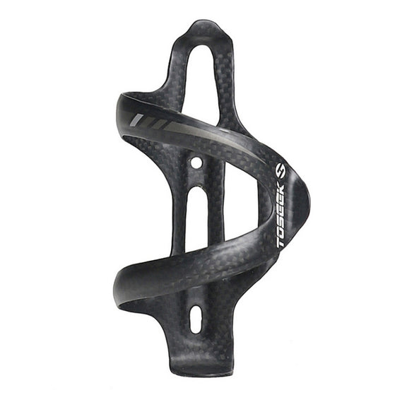TOSEEK Matte Full Carbon Fiber Road Bicycle Water Bottle Holder (Grey)